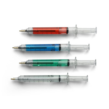 Penna a sfera in ABS riciclato a forma di siringa Dr. David