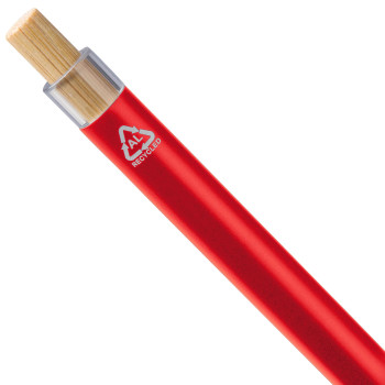 Penna a sfera in alluminio riciclato laccato Maren