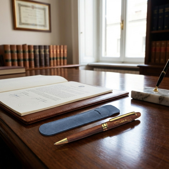 Penna a sfera in legno rosa per un tocco di eleganza nella scrittura