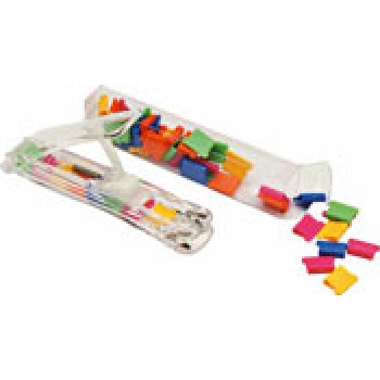 Pinza per clip, confezione composta da 50 paper clip in colori assortiti. Confezione scatola in pvc.