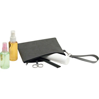 Pochette con zip e laccio con moschettone