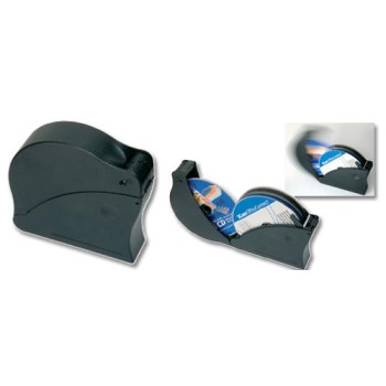 Porta cd in plastica nera contiene 9 cd con apertura automatica per selezione