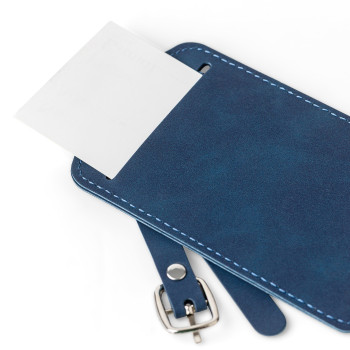 Porta passaporto ed etichetta bagagli in PU riciclato Zani