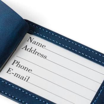 Porta passaporto ed etichetta bagagli in PU riciclato Zani