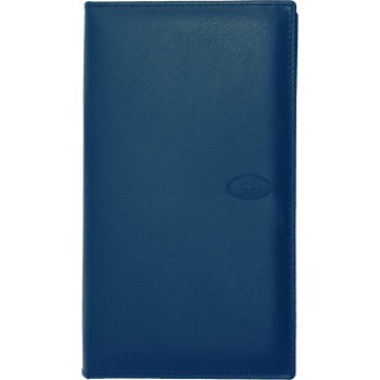 Portabiglietti in pelle di vitello blu