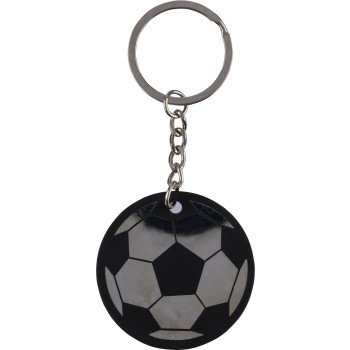Portachiavi a forma pallone da calcio in acciaio inox riciclato Ciro