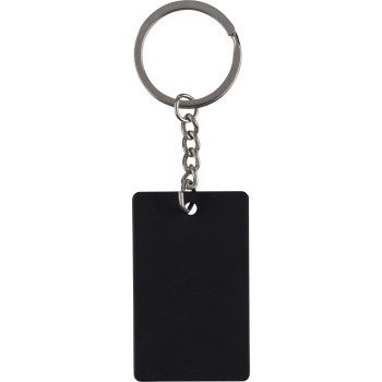 Portachiavi a forma rettangolare in acciaio inox riciclato Jax