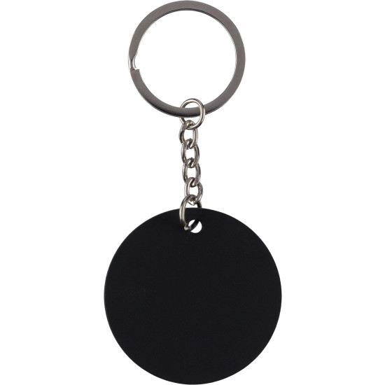 Portachiavi a forma rotonda in acciaio inox riciclato Risa