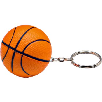 Portachiavi  antistress con riproduzione di pallina vari sport in materiale gommoso.