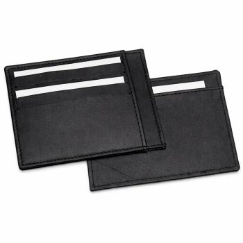 Portafoglio piatto in vera pelle pieno fiore con tasche portacarte