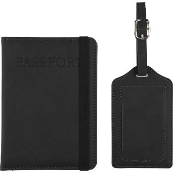 Portapassaporto e etichetta per bagagli in PU riciclato Zani