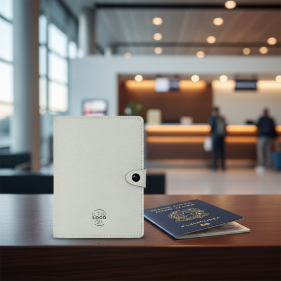 Portapassaporto Reflexa personalizzabile in Vivella con tasche