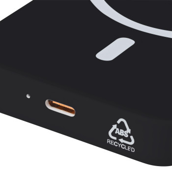Powerbank con caricatore wireless in ABS riciclato Miren