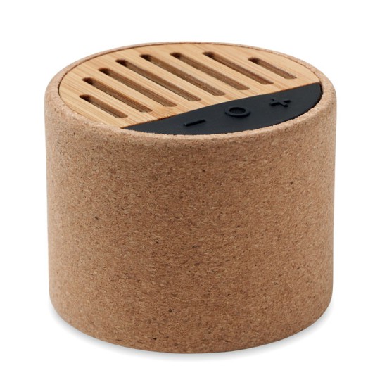 ROUND + - Speaker wireless in sughero