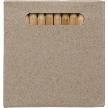 Set 12 matite in legno corte colorate Devin