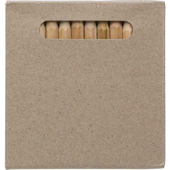 Set 12 matite in legno corte colorate Devin