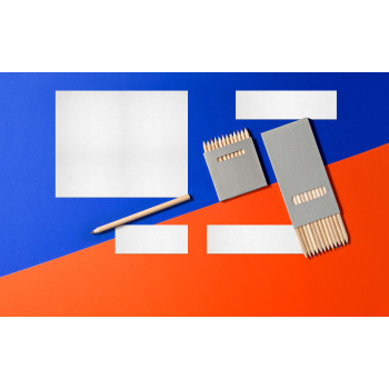 Set 12 matite in legno lunghe colorate Nina