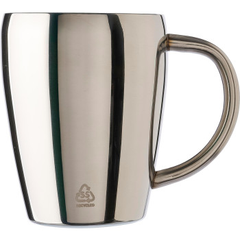 Set 2 tazze in acciaio inox riciclato, capacità 200 ml Naya