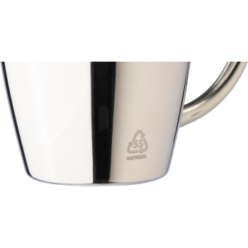 Set 2 tazze in acciaio inox riciclato, capacità 200 ml Naya