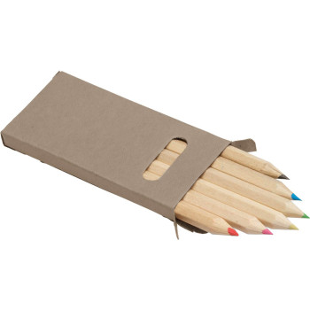 Set 6 matite in legno corte colorate Gigi
