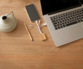 Set cavi per la ricarica 3 in 1 in bamboo Brandan