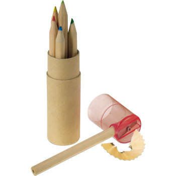Set di matite colorate Libbie | Cartone riciclato | 6 pezzi