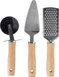 Set di utensili da cucina in metallo e legno Sylvan