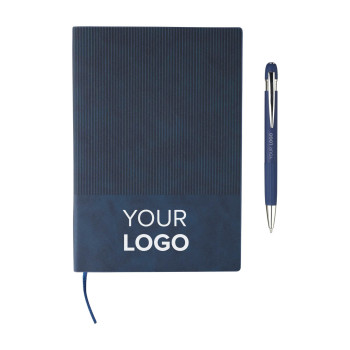 Set taccuino Tarek | Similpelle riciclata | A5 | Con penna