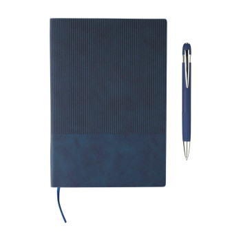 Set taccuino Tarek | Similpelle riciclata | A5 | Con penna