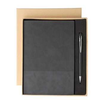 Set taccuino Tarek | Similpelle riciclata | A5 | Con penna