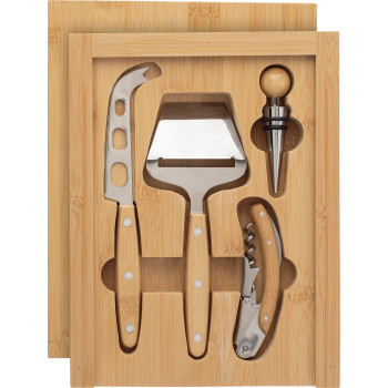 Set vino & formaggio in bambù Patrick