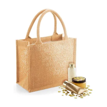 Shimmer Jute Mini Gift Bag