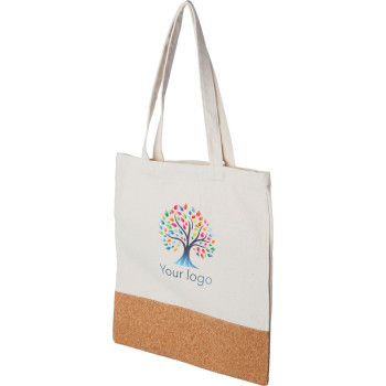 Shopping bag in cotone con base in sughero Dalia