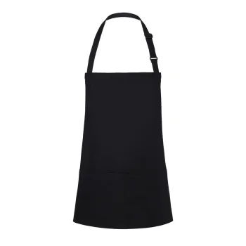 Short Bib Apron Basic With Buckle And Pocket 