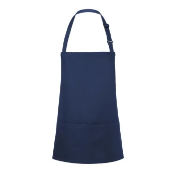 Short Bib Apron Basic With Buckle And Pocket 