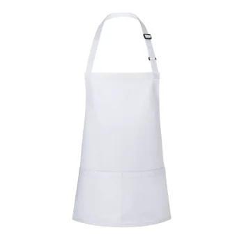 Short Bib Apron Basic With Buckle And Pocket 
