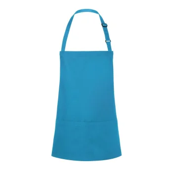Short Bib Apron Basic With Buckle And Pocket 