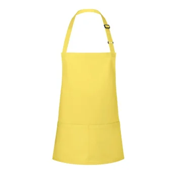 Short Bib Apron Basic With Buckle And Pocket 