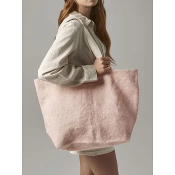 Soft Washed Jute Beach Bag 