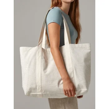Striped Organic Cotton Shopper