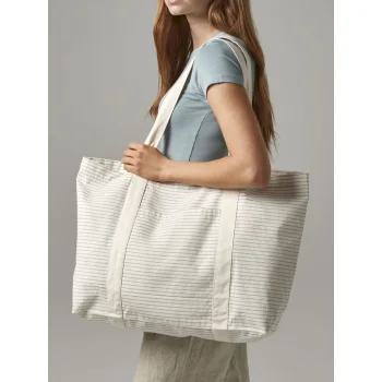 Striped Organic Cotton Shopper