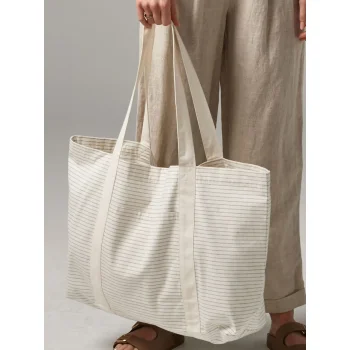 Striped Organic Cotton Shopper