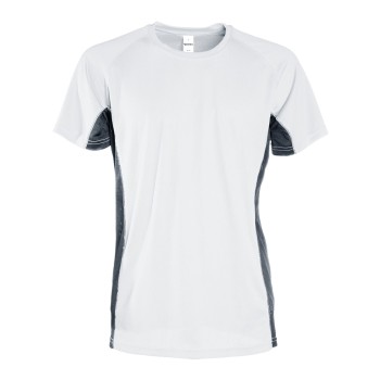 T-shirt m/corte 100% pol. fasc