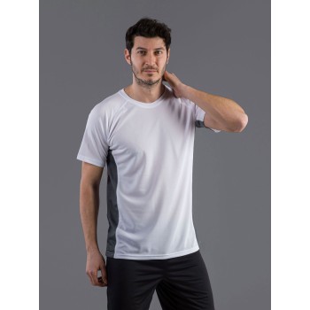 T-shirt m/corte 100% pol. fasc