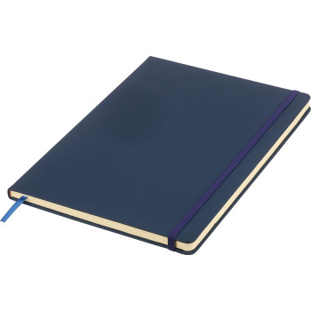 Taccuino formato +/- A4 certificato FSC® in PU riciclato Azure