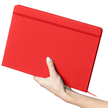 Taccuino formato +/- A4 certificato FSC® in PU riciclato Azure