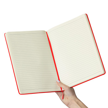 Taccuino formato +/- A4 certificato FSC® in PU riciclato Azure