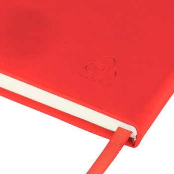 Taccuino formato +/- A4 certificato FSC® in PU riciclato Azure