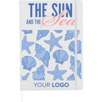 Taccuino formato +/- A4 certificato FSC® in PU riciclato Azure