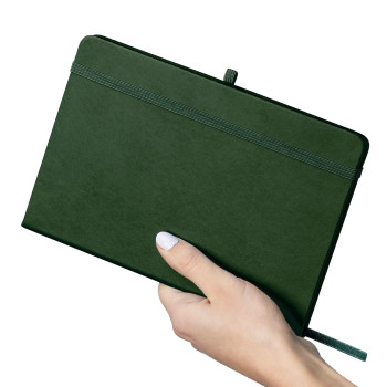 Taccuino formato +/- A5 certificato FSC® in PU riciclato Bloom